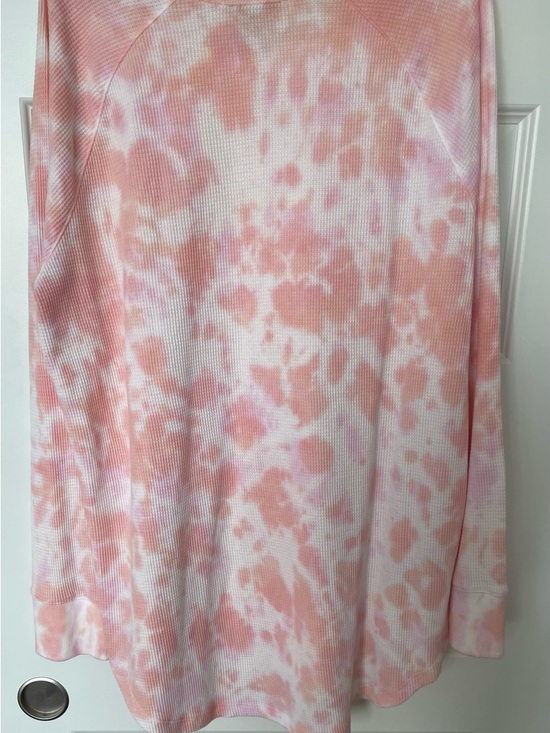 Eddie Bauer Pink and White Tie-Dye Long Sleeve Tee - Picture 2 of 4